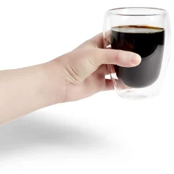 Tasse avec anse en verre double paroi 350ml