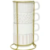 Tasse empilable motif assorti 23cl x4