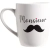 Tasse en céramique Monsieur ou Madame H12 cm