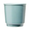 Tasse en grès carrée sans anse bleu 390ml Ø9,6xH8cm