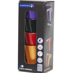 Tasse en verre métallisé Luminarc multicolore x4