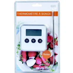 Thermomètre de cuisine à sonde minuteur