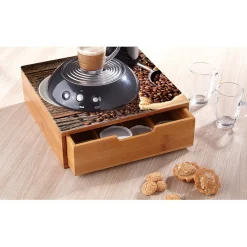 Tiroir à dosettes design graines de café