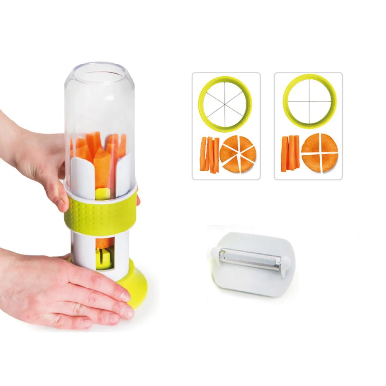 Tranche légume vertical Alcise vert et blanc