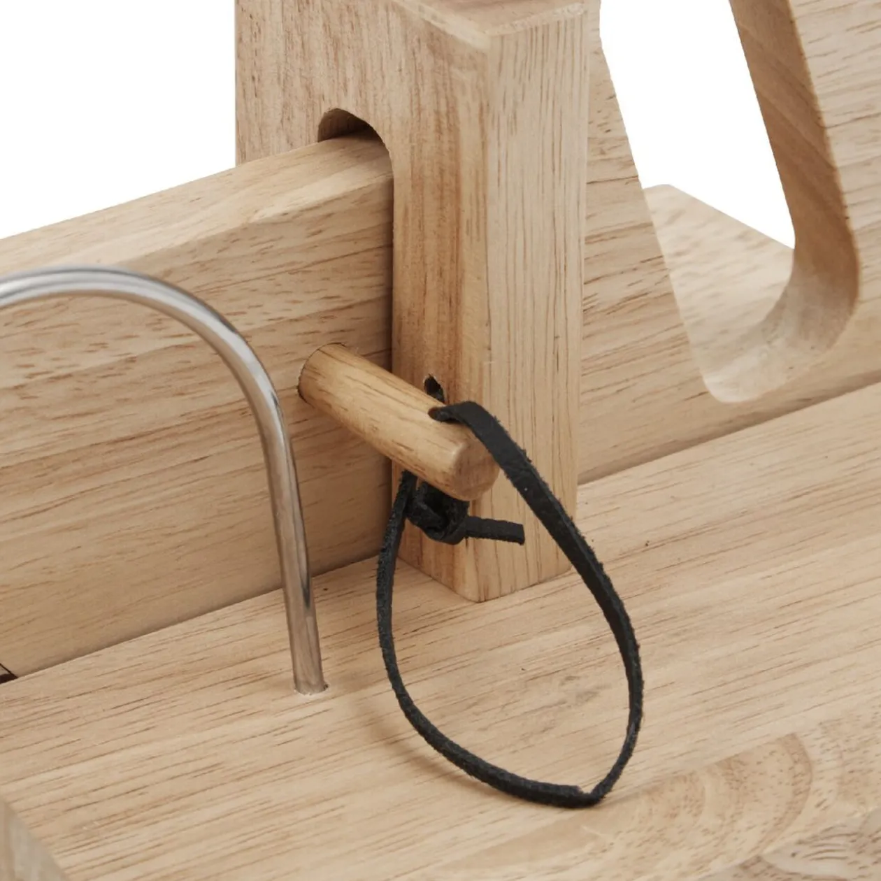 Trancheuse à charcuterie en bois naturel