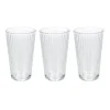 Verre à eau embossé transparent 32,5 cl x3