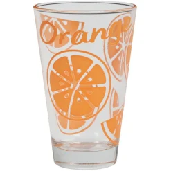 Verre à orangeade design fluo orange 30 cl