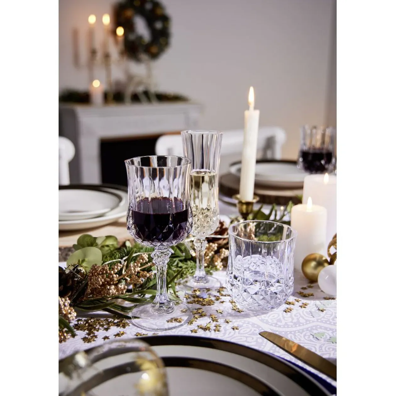 Verre à pied gamme Longchamp Cristal D'Arques Paris 25 cl x4