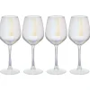 Verre à vin transparent irisé x4