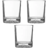Verre à whisky fond martelé x3