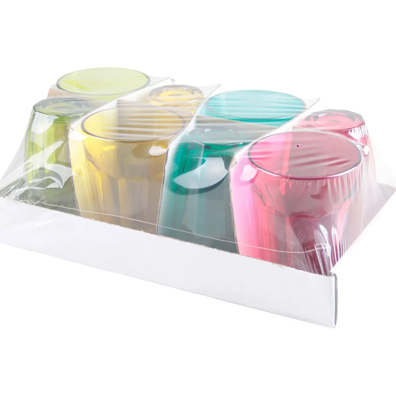 Verre bas coloré en verre 23 cl x 8