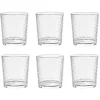 Verre bas transparent martelé 28cl x6