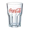 Verre Coca-Cola transparent et rouge 40 cl