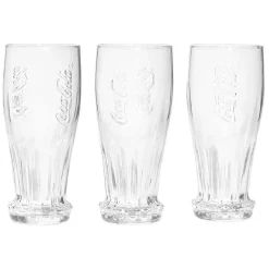 Verre Coca-Cola transparent x3