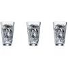 Verre conique bas motif feuillage 32,5 cl x3