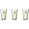 Verre conique haut motif exotique 32,5 cl x3