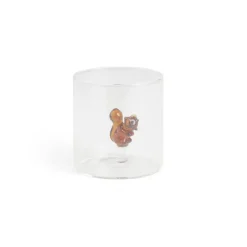 Verre décor écureuil 350ml Ø8xH8,5cm