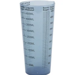 Verre doseur en plastique bleu