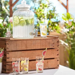 Verre haut pastèque Hello Summer x 6