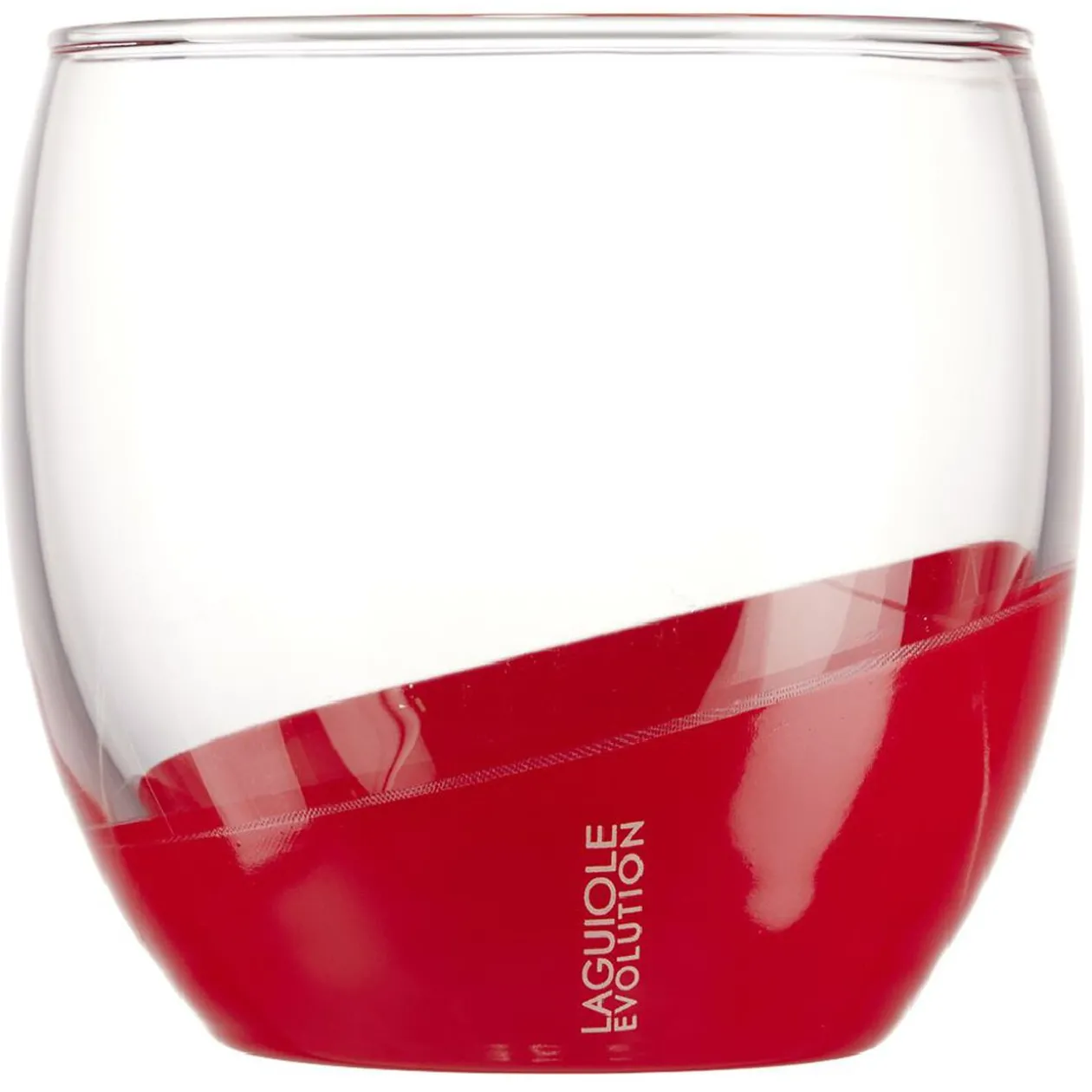 Verre Laguiole Evolution petit modèle transparent et rouge 34,5 cl