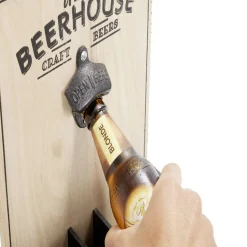 Verres à bière 50cl x2 avec support décapsuleur et 2 sous verres