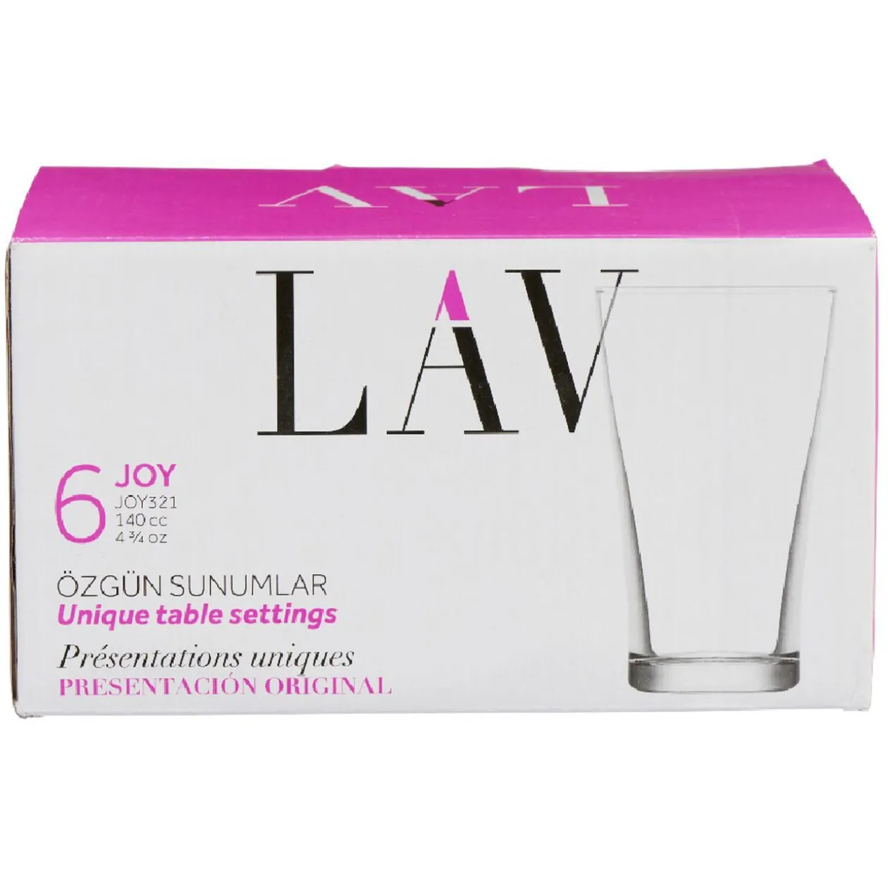 Verrine LAV en verre transparent 14 cl x6
