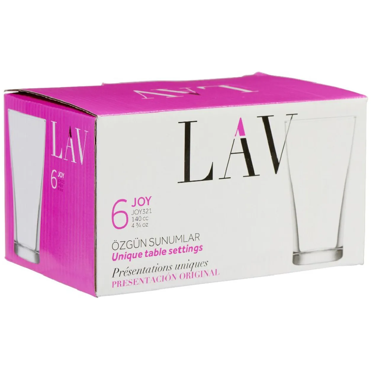 Verrine LAV en verre transparent 14 cl x6