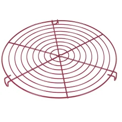 Volette à gâteau ronde en métal rose