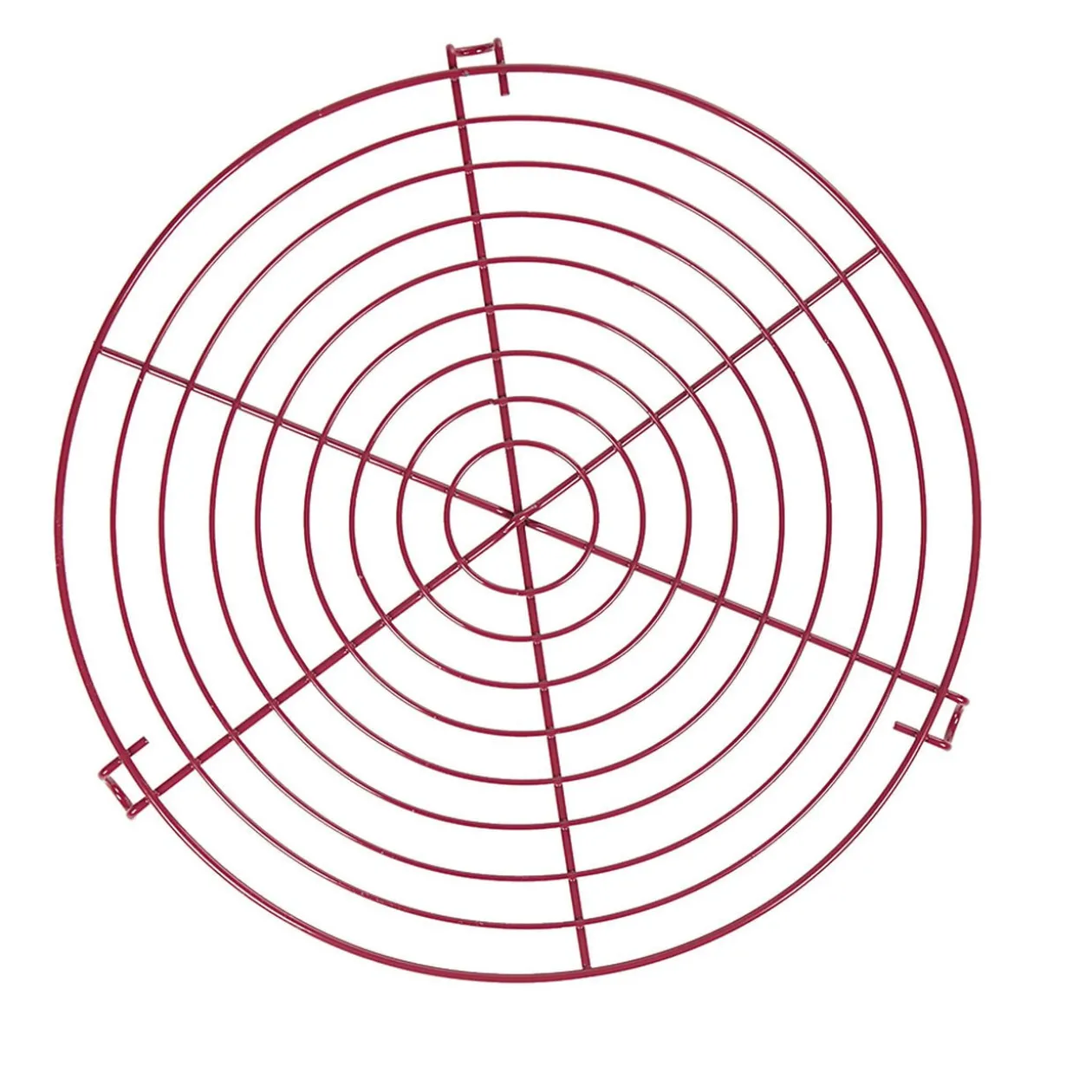 Volette à gâteau ronde en métal rose