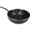 Wok Tefal Reserve Collection tous feux couvercle verre