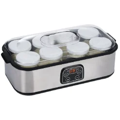 Yaourtière 8 pots en aluminium gris