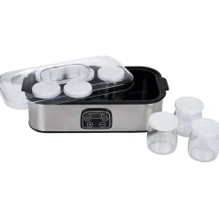 Yaourtière 8 pots en aluminium gris