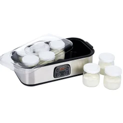 Yaourtière 8 pots en aluminium gris